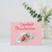 I "Parfait" aardbeien Funny Quote Briefkaart (Staand voorkant)