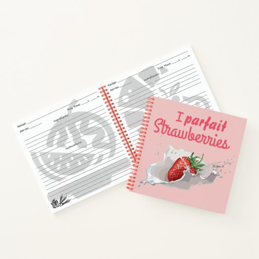 I "Parfait" aardbeien Funny Quote Notitieboek (Binnen)