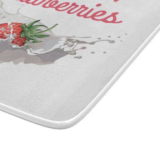 I "Parfait" aardbeien Funny Quote Snijplank (Hoek)