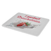I "Parfait" aardbeien Funny Quote Snijplank (Hoek)