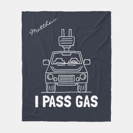 I Pass Gas Eco Electric Car Gag Fleece Deken (Voorkant)