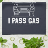 I Pass Gas Eco Electric Car Gag Theedoek (Gevouwen)