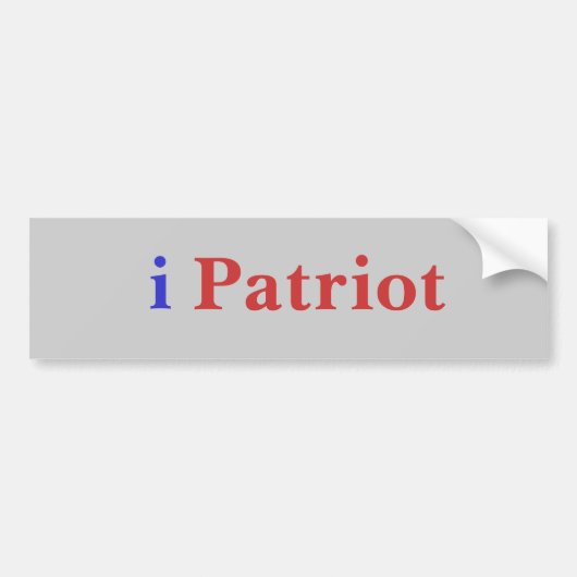i, Patriot Bumpersticker (Voorkant)