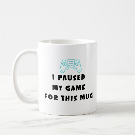 I Paused My Game For This Mug Funny Gamer Coffee Koffiemok (Links)