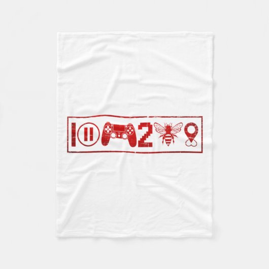 I Paused My Game To Be Here Funny Gamer Boys Men V Fleece Deken (Voorkant)