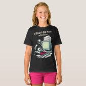 I Paused My Game To Be Here Funny Retro T-shirt (Voorkant volledig)
