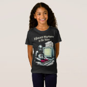 I Paused My Game To Be Here Funny Retro T-shirt (Voorkant volledig)