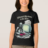 I Paused My Game To Be Here Funny Retro Tri-Blend Shirt (Voorkant)