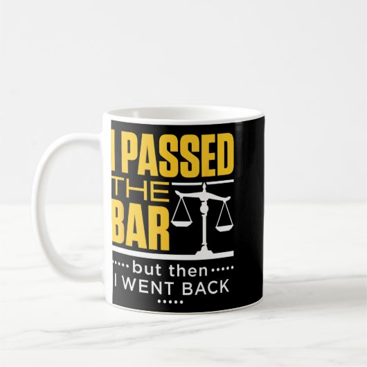 I Ped The Bar Funny Bar Exam Joke New Lawyer  Koffiemok (Links)
