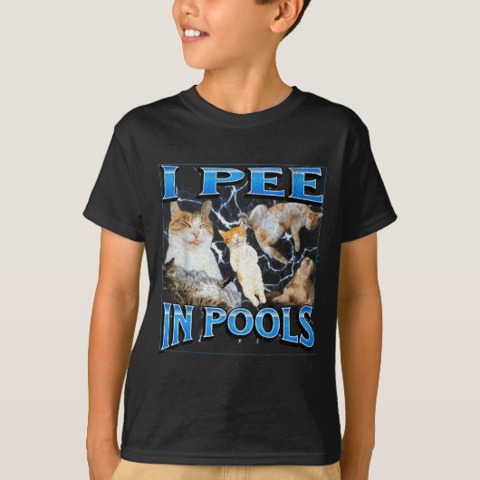 I Pee In Ols Funny Offensive Cat Meme Bootleg Grap T-shirt (Voorkant)