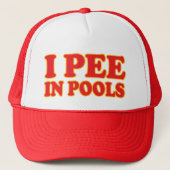 I pee in pools funny swimming summer vacature trucker pet (Voorkant)
