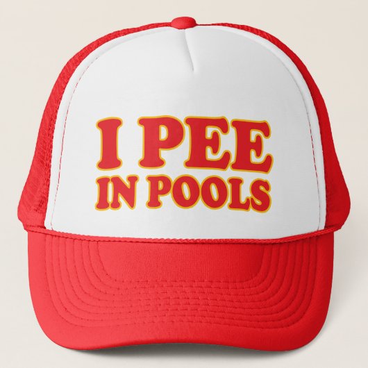 I pee in pools funny swimming summer vacature trucker pet (Voorkant)
