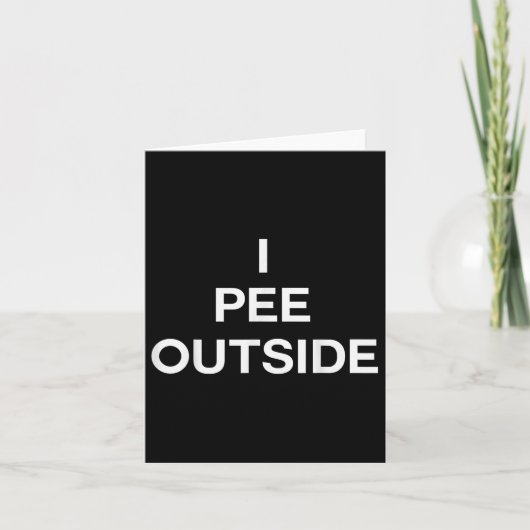 I Pee Outside T Shirt - Camping Shirt Kaart (Voorkant)