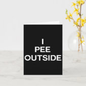 I Pee Outside T Shirt - Camping Shirt Kaart (Gele Bloem)