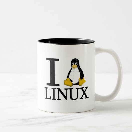 I Penguin Linux 2 Tweekleurige Koffiemok (Rechts)