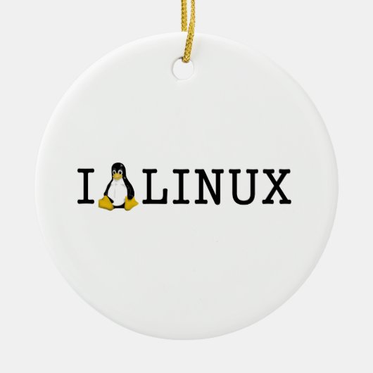 I Penguin Linux Keramisch Ornament (Voorkant)