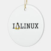 I Penguin Linux Keramisch Ornament (Links)