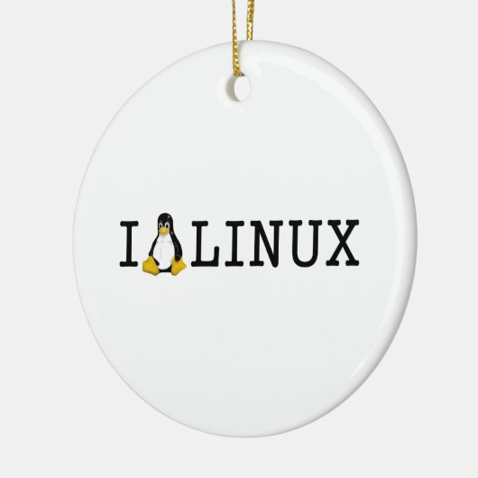 I Penguin Linux Keramisch Ornament (Links)