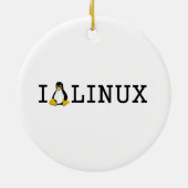 I Penguin Linux Keramisch Ornament (Achterkant)