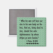 I Peter 2:24 scripture magnet (Voorkant / Achterkant)