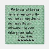 I Peter 2:24 scripture magnet (Voorkant)
