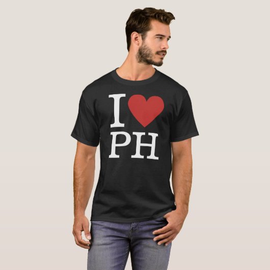 I ❤️ PH Filippijnen Custom Mannen T-shirt (Voorkant volledig)