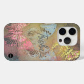 I Phone Case Butterfly Mix Distressed HAMbyWG (Achterkant (horizontaal))