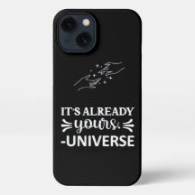 I Phone Case "Het is al je universum" White