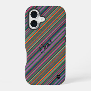 I phone Case Verticale Neon Kleuren HAMbWG iPhone 16 Hoesje