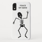 I-Phone draagtas, Skeleton met vredesymbool Case-Mate iPhone Case (Achterkant)