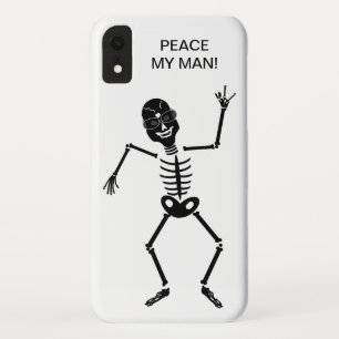 I-Phone draagtas, Skeleton met vredesymbool Case-Mate iPhone Case