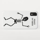 I-Phone draagtas, Skeleton met vredesymbool Case-Mate iPhone Case (Achterkant (horizontaal))