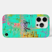 I Phone Hoesje Turquoise Mix Vervuild HAMbyWG (Achterkant (horizontaal))