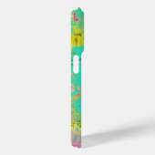 I Phone Hoesje Turquoise Mix Vervuild HAMbyWG (Achterkant / Rechts)