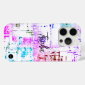 I Phone Hoesje Wit Mix Distressed HAMbyWG (Achterkant (horizontaal))