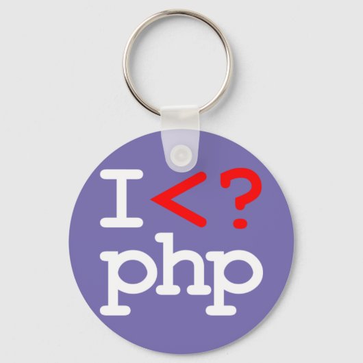 "I <? php" - I Love PHP Sleutelhanger (Voorkant)