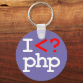 "I <? php" - I Love PHP Sleutelhanger (Voorkant)
