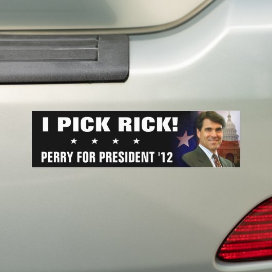 I PICK RICK BUMPERSTICKER (Op auto)