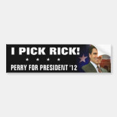 I PICK RICK BUMPERSTICKER (Voorkant)