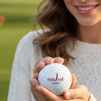I Pick You Personalized Valentine's Day Golfballen
