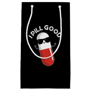 I Pill Good Funny Medicine Pun Dark BG Klein Cadeauzakje