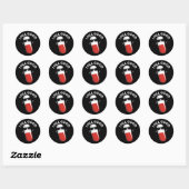 I Pill Good Funny Medicine Pun Dark BG Ronde Sticker (Vel)