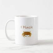 "I Pinch" Rock Crab Logo Koffiemok (Links)