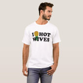 I Pineapple Hot Wives ondersteboven I Heart Funny  T-shirt (Voorkant volledig)