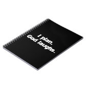 I Plan God Laughs Funny Recovery Spiritueel Quote Notitieboek (Linkerzijde)