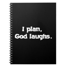 I Plan God Laughs Funny Recovery Spiritueel Quote Notitieboek
