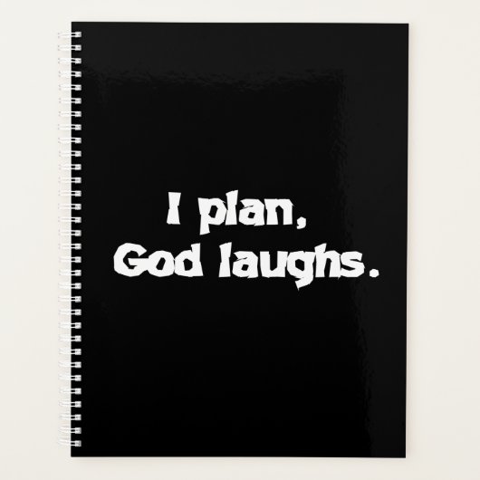 I Plan God Laughs Funny Recovery Spiritueel Quote Planner (Voorkant)