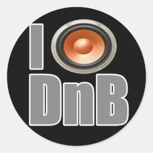 I PLAY DnB Drum and Bass Music shirten and versnel Ronde Sticker