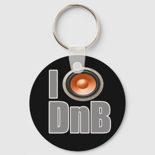 I PLAY DnB Drum and Bass Music shirten and versnel Sleutelhanger