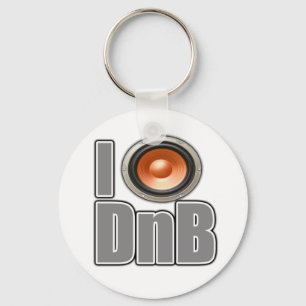 I PLAY DnB Drum and Bass Music shirten and versnel Sleutelhanger